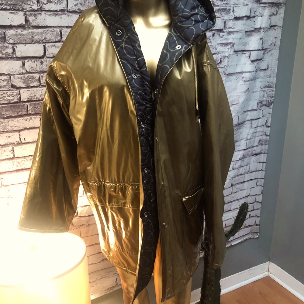 Vintage gold rain jacket